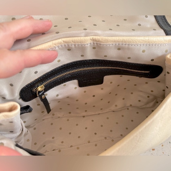Kate Spade Leather Shoulder Handbag Cream &‎ Black - Picture 9 of 14